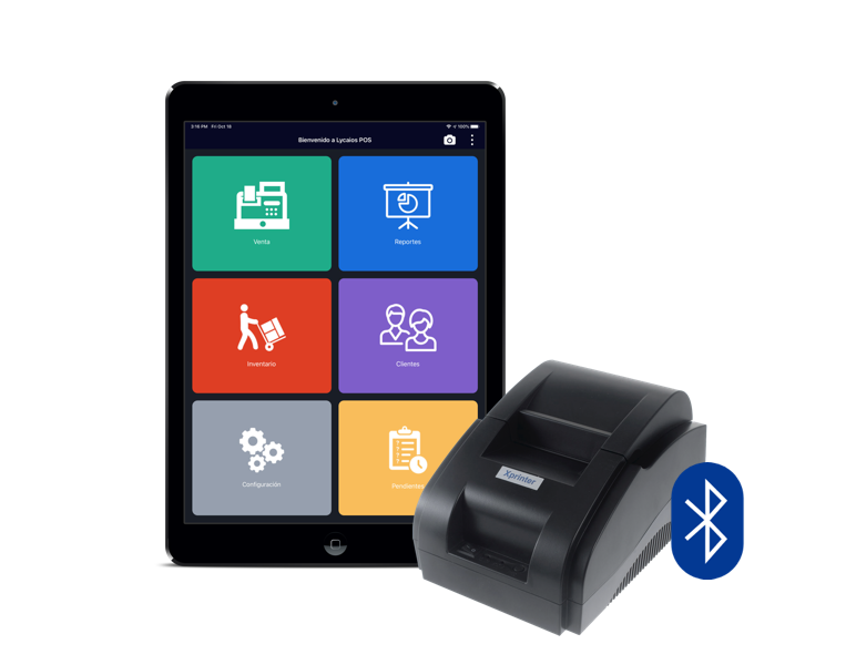 mUnite-POS Soporte de impresora y tableta para iPad, Android y Windows